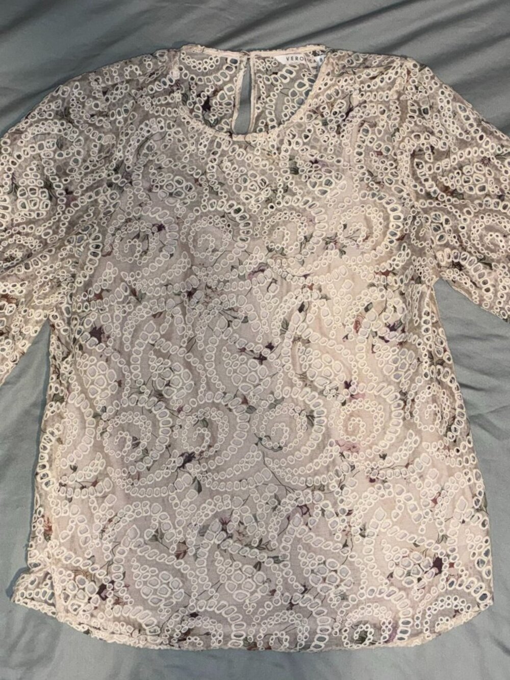 Veronica Beard Azar Eyelet Blouse